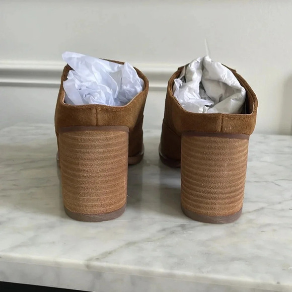 Brown suede boots womens ankle booties - Picture 3 of 6